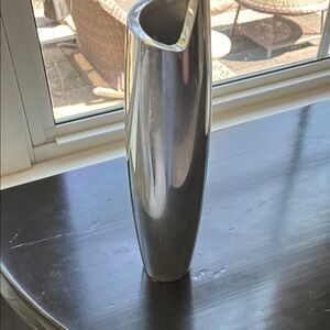 Nambe silver vase